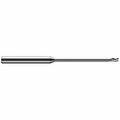 Harvey Tool 1/16 dia. x 0.0050 in. Radius x 3/32 x 0.95 in. Reach Carbide Corner Radius End Mill, 3 Flutes 727662